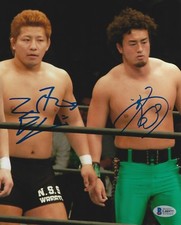 Ryusuke Taguchi & Yujiro Takahashi Signed 8x10 Photo BAS COA New Japan Wrestling