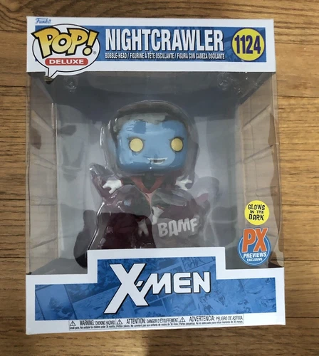 Funko Pop Deluxe X-men Nightcrawler #1124 Glow In The Dark Bobblehead New