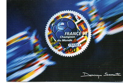 TEAM VON FRANKREICH 98 FUSSBALL-WELTMEISTERSCHAFT - WM - CP ausgestellt von der Post