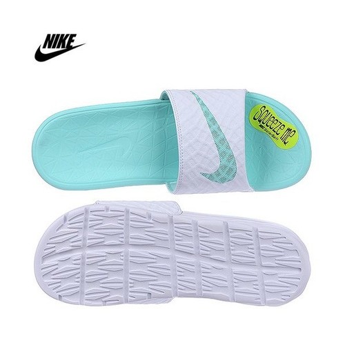 nike slippers mint green