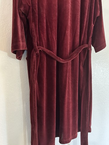 Vintage Christian Dior Monsieur Red Velour Lounge Robe Large Robe De Chambre - Picture 16 of 20