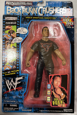 Jakks WWF Back Talkin' Crushers Series 2 The Rock Action Figure