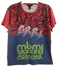 Marc Jacobs Women's Ryder Motorcross Tee Large🔥NEW🔥$128 Retail Racing Uprising