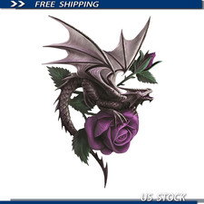 Dragon And Purple Rose Vinyl Decal Stickers 2 Pcs Waterproof Removable Car Truck Dragon And Purple Rose Vinyl Decal Stickers 2 Pcs Waterproof Removable Car Truck