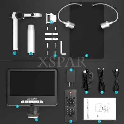 Andonstar AD207S 7-in UHD Screen Digital Microscope for Soldering and Repairing