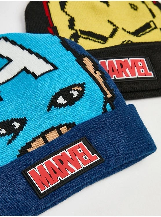 Marvel Avengers Beanie Hats 4 Pack by George Age 8 - 12 Years - Image 2 of 3