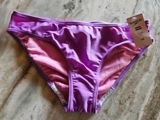 New Women's Speedo Swim Bikini Bottoms Purple Size 16 - FREE SHIP