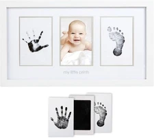 Pearhead Baby Hand 17x9.5x0.6 Inch (Pack of 1), Babyprints Wall Frame, White 