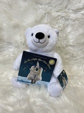 11 White Plush Bear with Book Set. On the Night you were Born. NWT