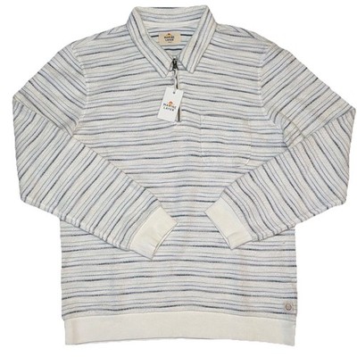 Marine Layer Men s NWT Textured Stripe 1/4 Zip Small Pullover