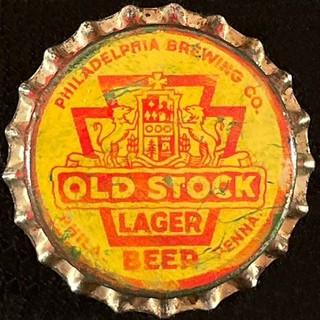 OLD STOCK LAGER UNUSED CORK BEER BOTTLE CAP PHILADELPHIA PENNSYLVANIA PA CROWNS