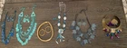 Vintage Estate Costume Jewelry Lot 6 Necklace Earring Sets 18 PCS Mixed Colors