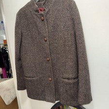 Vintage Wool Jacket Plaid Stated Piece Size 4 Estate Find Herringbone Tweed Z2