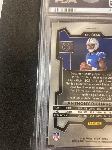 2023 Panini Prizm - Rookie Variation Anthony Richardson #304 Silver Prizm (RC) - Picture 7 of 8