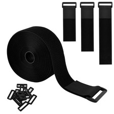2''x 16.4Ft Heavy Duty Hook and Loop Straps with 15 Buckles, Adjustable Nylon...
