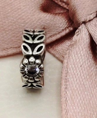 Pandora Sterling Silber Doppelt Schön Klar Zwischenring Charm 791224CZ BOXED