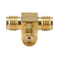 SMA Female to Two SMA Female Triple T  Adapter connector 3 way Splitter T4P3