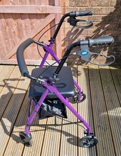 Lightweight 4 Wheel Aluminium Rollator Walking Mobility Aid With Seat Backrest
