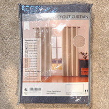 Blackout Curtain Panels 2-Pack Gray 107 x 160 cm 100% Polyester Grommet