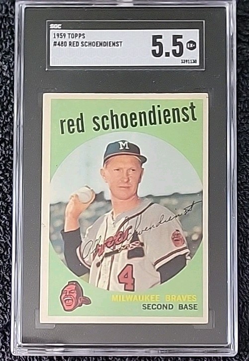 1959 Topps - Red Schoendienst #480 SGC 5.5