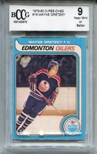 1979 OPC Wayne Gretzky Rookie Card Beckett Graded BCCG 9 O-Pee-Chee #18. rookie card picture