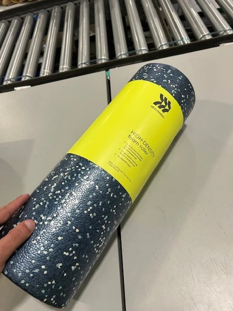 ALL IN MOTION HIGH DENSITY FOAM ROLLER 18" - MUSCLE PAIN RELIEF - DARK BLUE