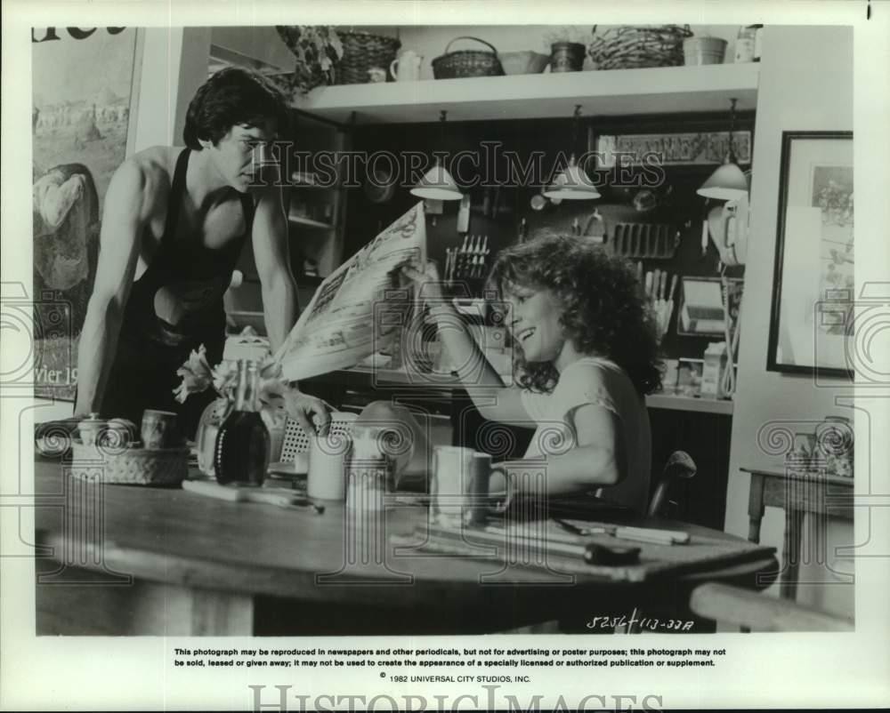 1982 Press Photo Scene in the coffee shop from a Universal film. - nop52890