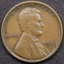 1924-S 1c Lincoln Wheat Cent - VF
