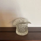 Fenton Vintage Daisy and Button Pattern Clear Glass Top Hat Toothpick Holder