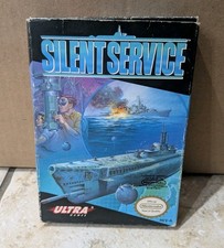 Silent Service Nintendo NES - Game, Box, Manual - Tested, Works