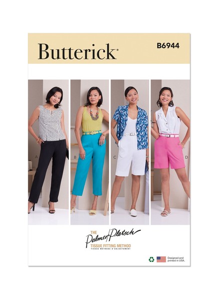 Schnittmuster Hose Butterick B6944 B5 8-16 (Gr. 34-42) Dt. Anleitung-image