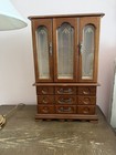 Vintage Wooden Wardrobe Jewelry Box Drawers — photo 3