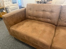 Brown Leather 2 seater sofa - FREE UK MAINLAND DELIVERY