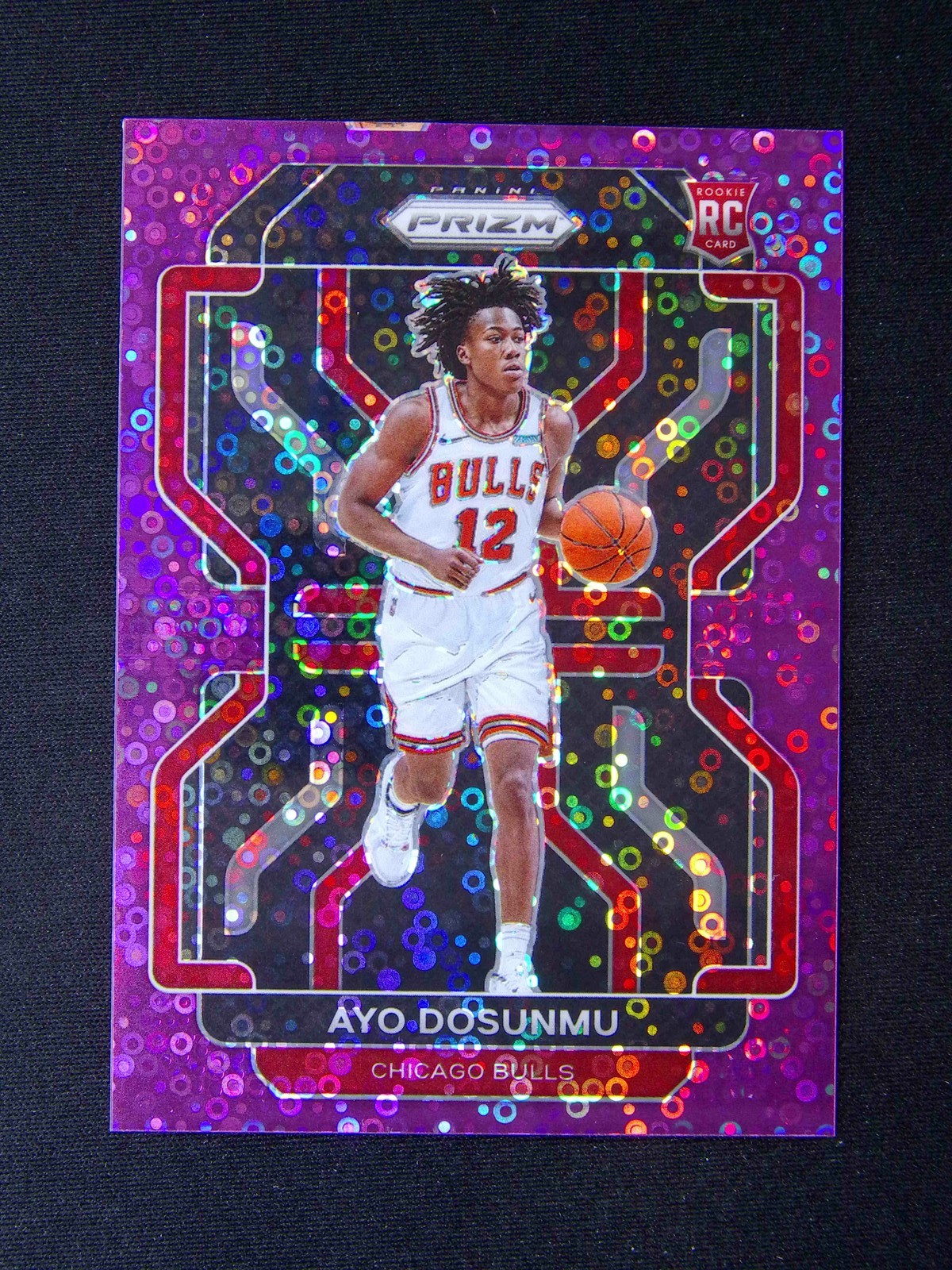 2021-22 Panini Prizm Ayo Dosunmu #271 RC Rookie Fast Break Purple /75