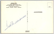Ted Williams Signed Autographed Baseball Fenway Park Jumbo Postcard -Beckett BAS