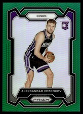 2023-24 Panini Prizm Prizms Green Aleksandar Vezenkov Rookie Sacramento Kings