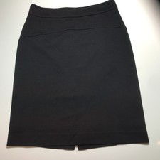 Michael Kors Womens 4P Yoke Straight Pencil Skirt in Black Knit Stretch Career