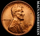 1936-D Lincoln Wheat Cent - Red Choice Gem Brilliant Unc  Lustrous  #G9314
