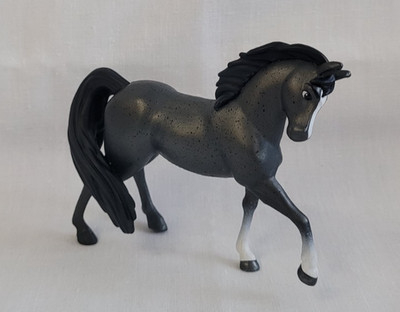 2019 Just Play Spirit Riding Free Dappled Bit Gray/Black Walking Horse Toy Model