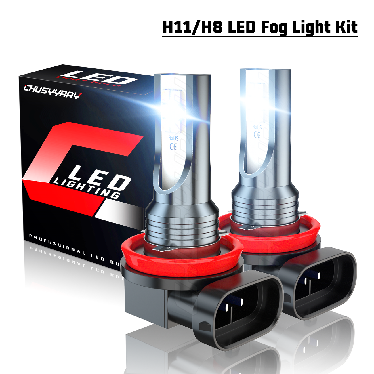 For Infiniti G37 2011 2012 2013 - 6000K White H11 LED Fog Light Bulbs 2x