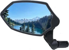 Hafny New Bar End Bike Mirror, HD Glass Lens Adjustable & Rotatable L or R SM173