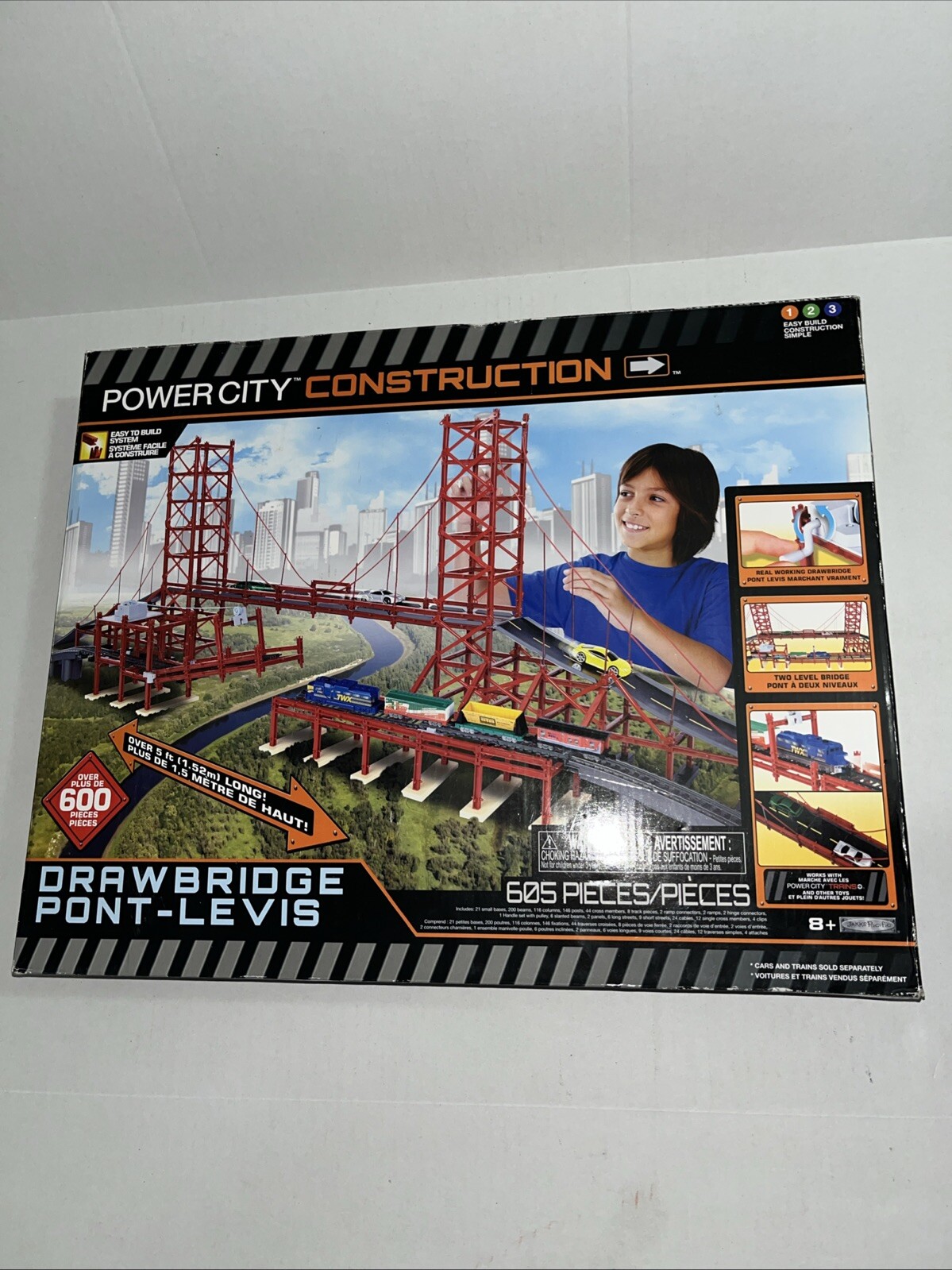 Power City Construction Drawbridge Building Kit 600+ Pieces Sealed