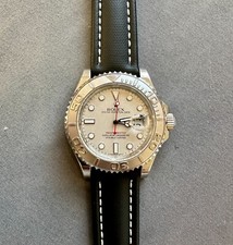 High Quality Real Sailcloth Waterproof Watch Strap White Stitch