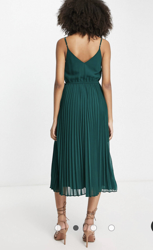 asos pleated skirt dress ASOS Design Curve Long Sleeve Pleated Skirt Mini Dress in Navy