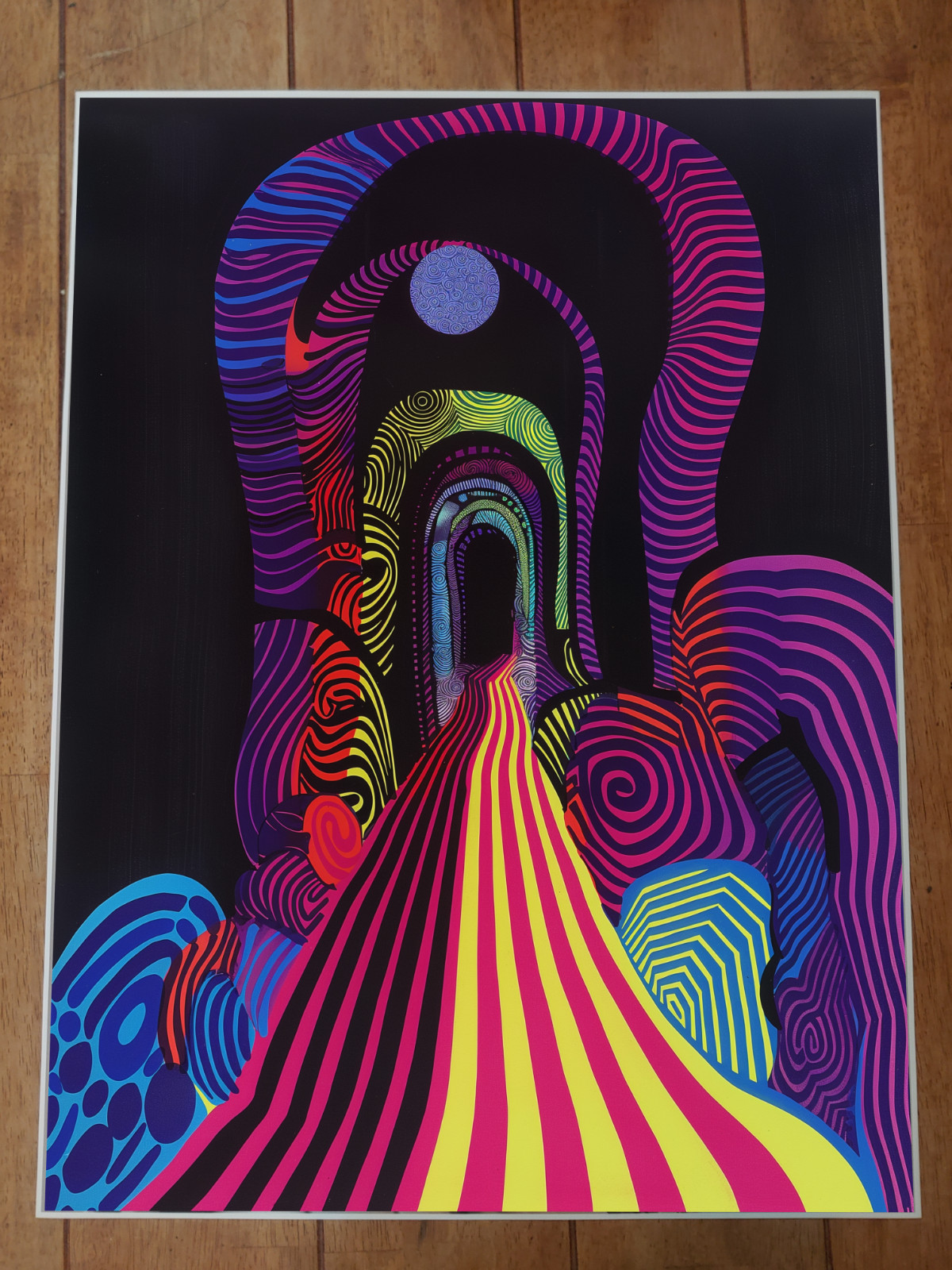 Retro style poster art 18x24in