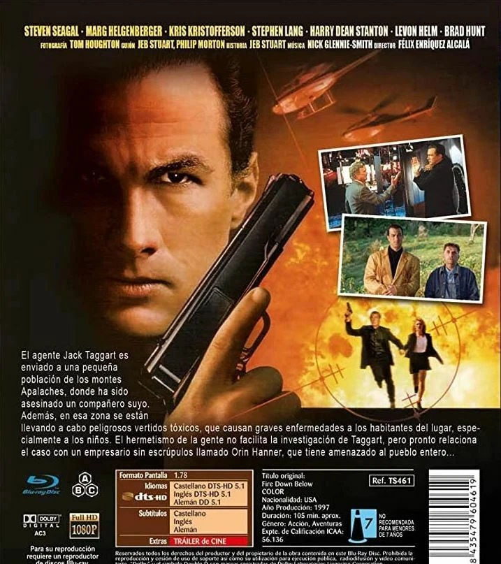 FIRE DOWN BELOW (1997) Blu-Ray BRAND NEW (Spanish Package/English Audio) - Image 2 of 2