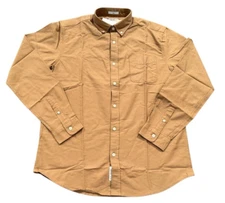 NEW Frank and Oak Men's Jasper LS Button Down Oxford Shirt Brown Size Small NWT