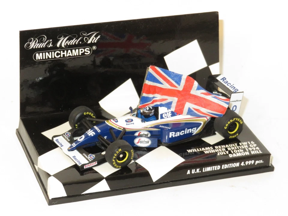 1/43 Williams Renault FW16  Winner British GP 1994 #0 D.Hill ( with flag ) - Image 2 of 3