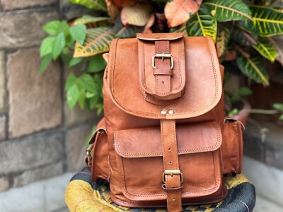 backpack faux leather unisex Vera Bradley Outlet Commuter Backpack in Roasted Pecan, Size: 20 L