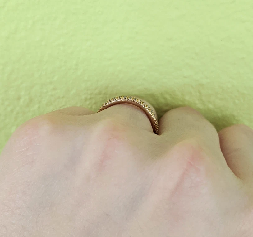 Alan Friedman Fancy Light Pink Diamond Eternity Band Ring 18k Rose Gold Size 6 - Image 4 of 4